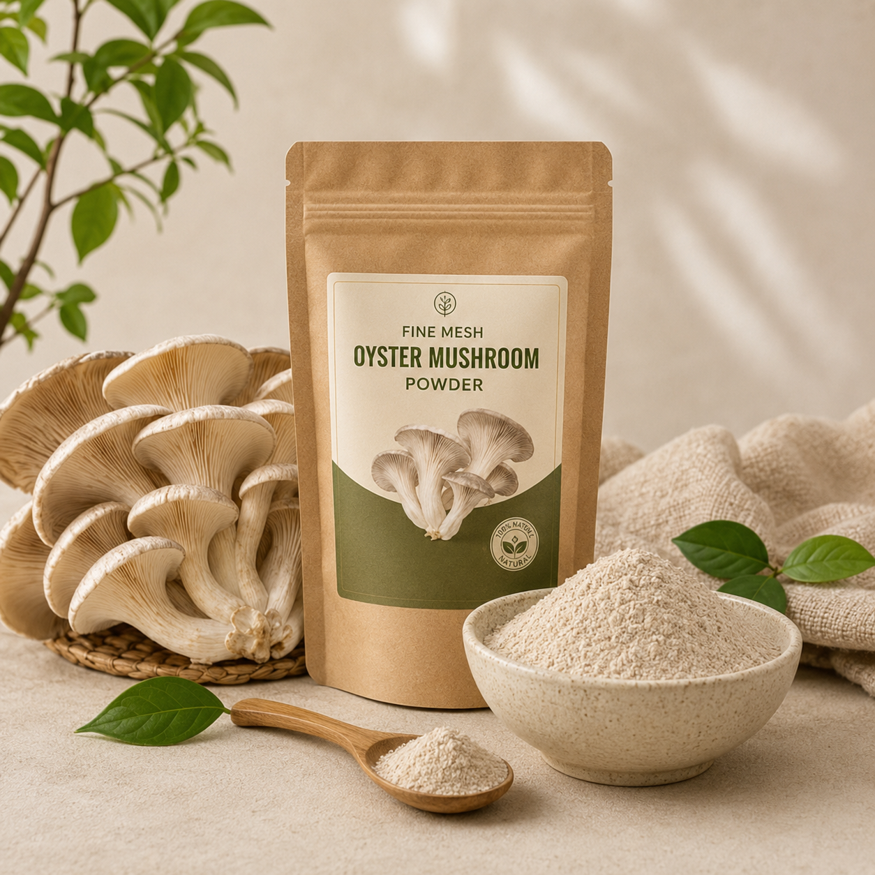 Fine Mesh Oyster Mushroom Powder