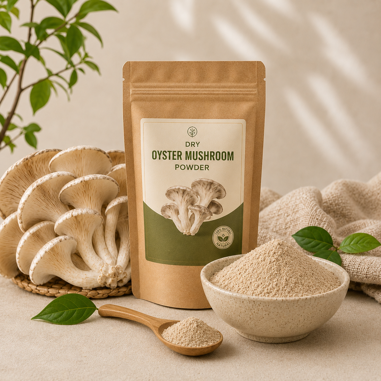 Dry Oyster Mushroom Powder